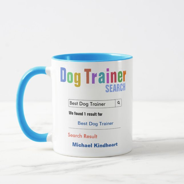 Funny Custom Best Dog Trainer Geschenk Tasse (Links)