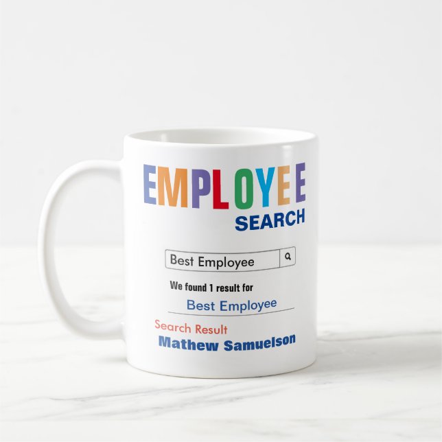 Funny Custom Best Mitarbeiter Geschenk Kaffeetasse (Links)