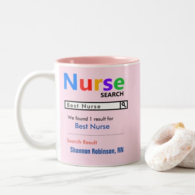 Funny Custom Best Nurse Geschenk Tasse (Mit Donut)