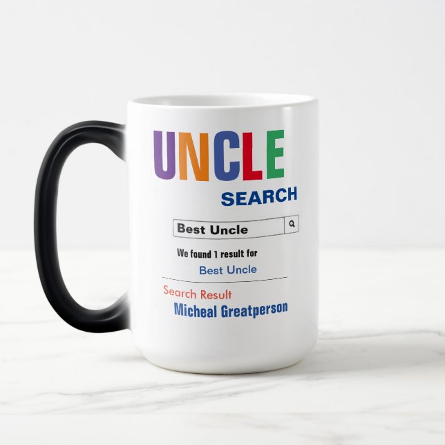 Funny Custom Best Oncle Geschenk Verwandlungstasse (Links)