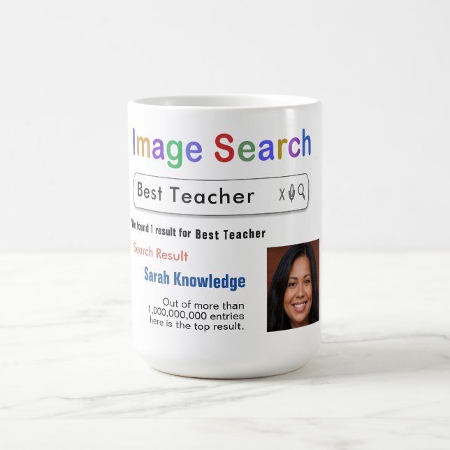 Funny Custom Best Teacher Suche Geschenke Tasse (Mittel)
