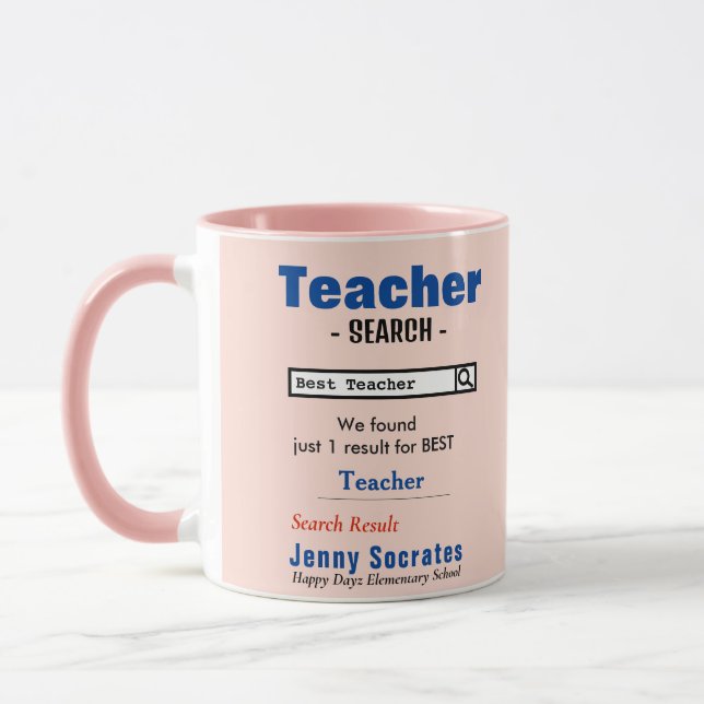 Funny Custom Best Teacher Tasse (Links)