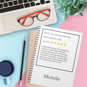 Funny Custom Book Club Notebook Notizblock