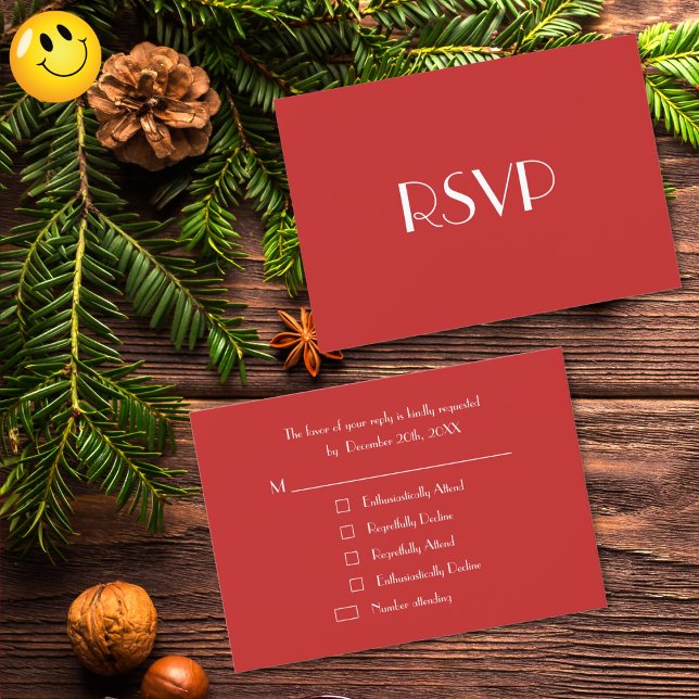 Funny Custom Christmas Holiday Party RSVP Card Karte (Funny Custom Christmas Holiday Party RSVP Card)