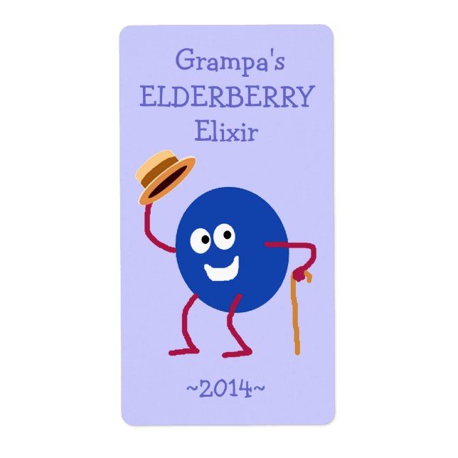 Funny Custom Elderberry Weinmarken (Vorne)