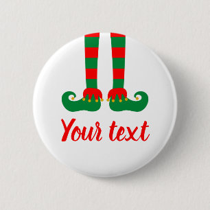 Funny custom elfüs Weihnachtsfeiertag pinback Button