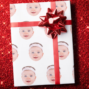 Funny Custom Face Foto Gift Wrap Geschenkpapier