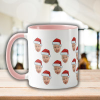 Funny Custom Face Foto Santa Claus Hat Weihnachten