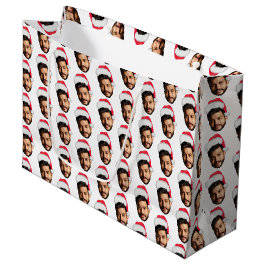 Funny Custom Face Foto Weihnachten Weihnachten Wei Große Geschenktüte