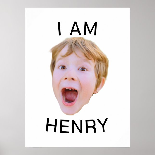 Funny Custom Face | Geburtstagsparty Matching Poster (Vorne)