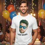 Funny Custom Face Picture Birthday Party Matching T-Shirt<br><div class="desc">Custom Face Birthday Shirt,  Funny Birthday Matching Shirt,  Gesichts-Shirt,  Custom Foto Shirt,  Birthday Foto Shirt,  Birthday Party Group Shirt</div>