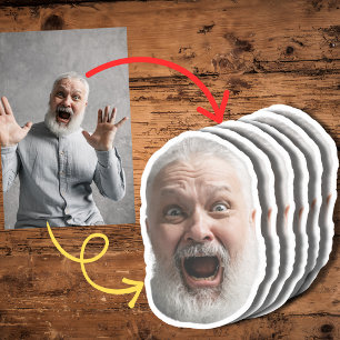 Funny Custom Face Sticker Gesicht und Foto Opa