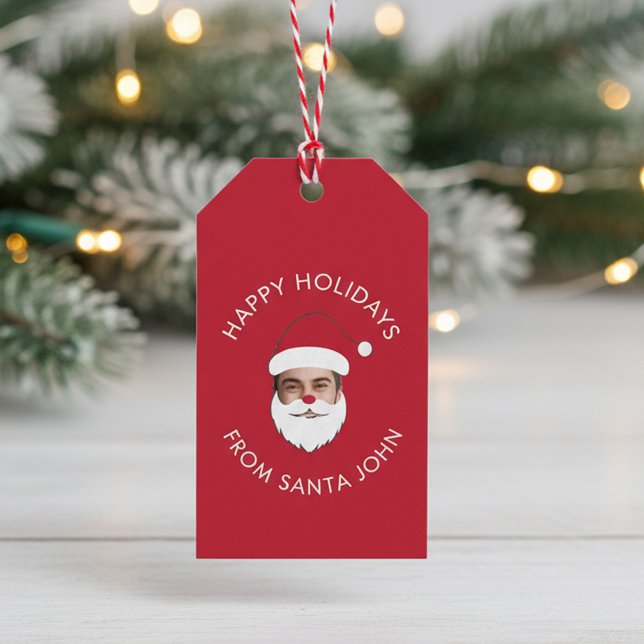 Funny Custom Face Swap Weihnachtsmann Weihnachtste Geschenkanhänger (Von Creator hochgeladen)
