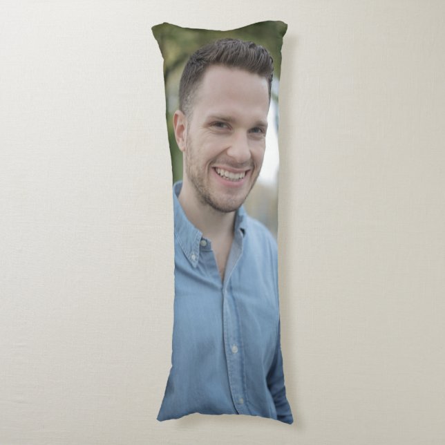 Funny Custom Foto Husband Ehefrau Boy oder Girl Fr Seitenschläferkissen (Vorderseite Vertikal)
