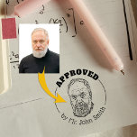 Funny Custom Foto Lehrer Klasse genehmigt Gummistempel<br><div class="desc">Diese "genehmigte" Gummi-Briefmarke verfügt über ein individuelles Foto und einen eigenen Namen.</div>