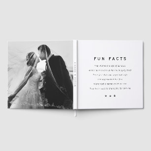 Funny, Custom Foto Spaß Fakten Minimalistische Hoc Gästebuch