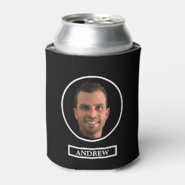 Funny Custom Foto Trauzeuge Geschenk Schwarz und W Dosenkühler