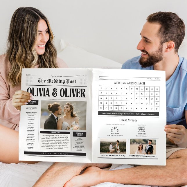 Funny Custom Foto Zeitung Hochzeitseinladung Karte (Von Creator hochgeladen)
