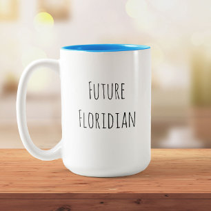 Funny Custom Future Floridian Beach Moderner Chic Zweifarbige Tasse