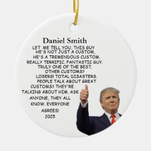 Funny Custom Geschenke für Trump-Ornament Keramik Ornament