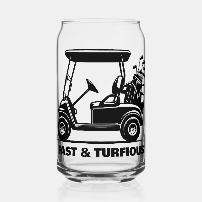 Funny Custom Golf Cart Sportgeschenk Etwas Dosenglas (Rückseite)