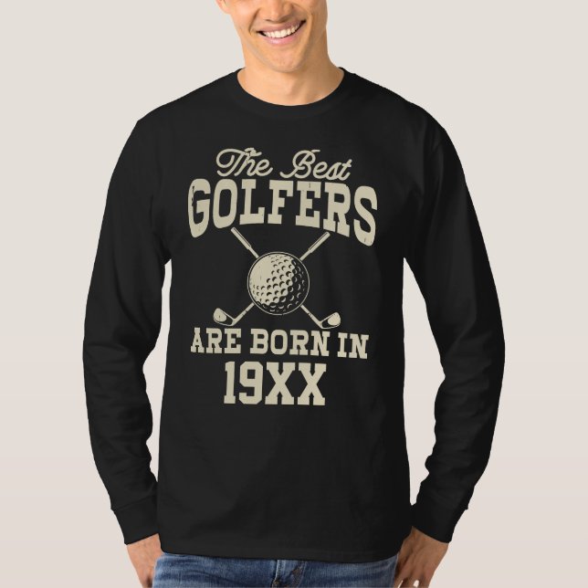 Funny Custom Golf Jahr Geboren Name T-Shirt (Vorderseite)