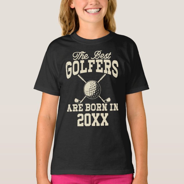 Funny Custom Golf Jahr Geboren Name T-Shirt (Vorderseite)