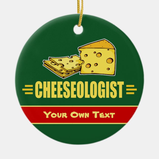 Funny Custom Käse CHEESEOLOGIST Weihnachten Keramik Ornament (Vorne)
