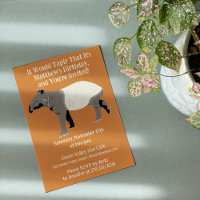 Funny Custom Malayan Tapir Birthday Party