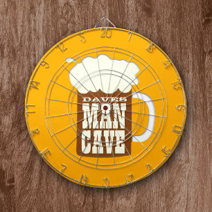Funny Custom Man Cave Beer Tasse Dartscheibe
