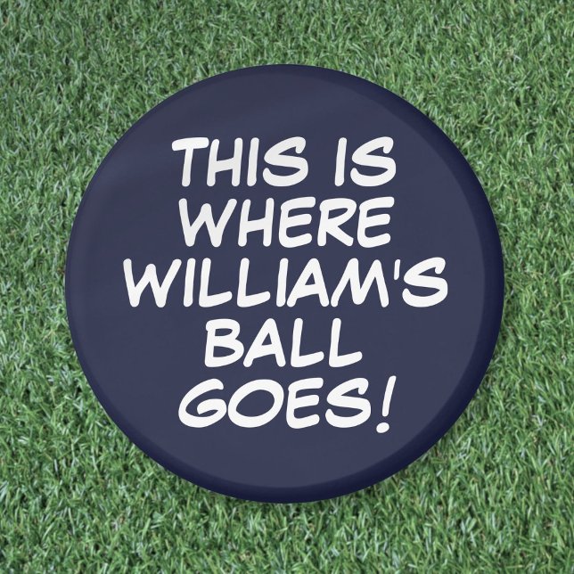 Funny Custom Message Navy Blue Golf Ball Marker Magnet (Funny Custom Message Navy Blue Golf Ball Marker Magnet)