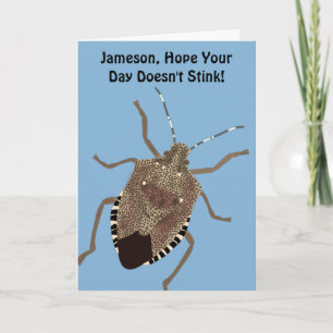 Funny Custom Message Personalisiert Stink Bug Karte