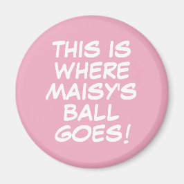 Funny Custom Message Pink Golf Ball Marker Magnet