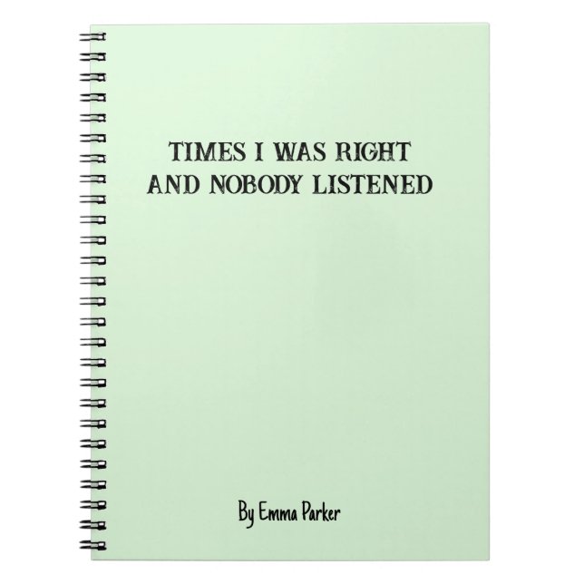 Funny Custom Notebook für Mitarbeiter/Student Gesc Notizblock (Vorderseite)