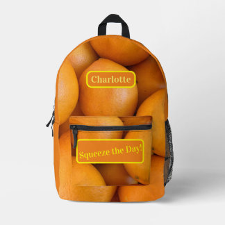 Funny Custom Orange Squeeze & Seize The Day! Bedruckter Rucksack