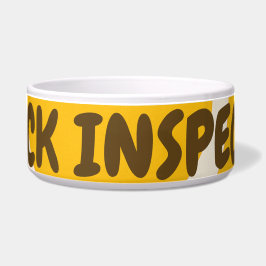 Funny Custom Pet Bowl - "Snack Inspector" Napf