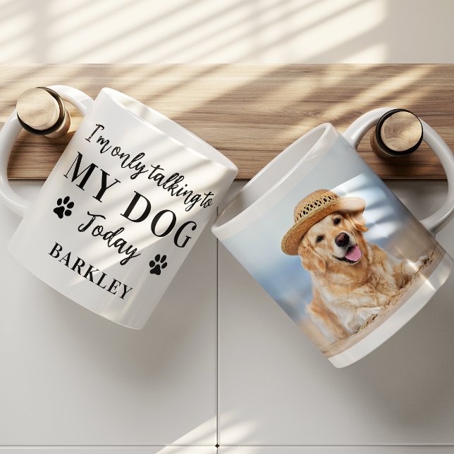 Funny Custom Pet Foto, das ich nur mit meinem Hund Kaffeetasse (Von Creator hochgeladen)