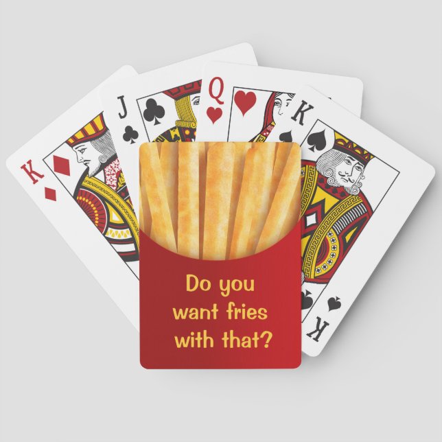 Funny Custom Playing Cards Französisch Fries Spielkarten (Rückseite)