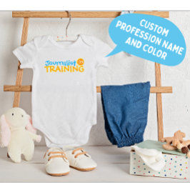 Funny Custom Professionname Blue Orange Baby Strampler