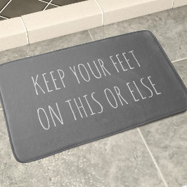 Funny Custom Quote Chalkboard Grau Bath Mat Badematte