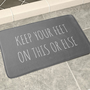 Funny Custom Quote Chalkboard Grau Bath Mat Badematte