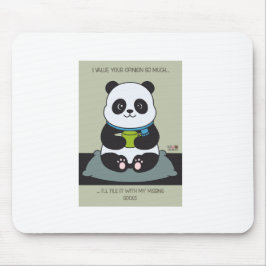 Funny Custom Sarcastic Panda Opinion Coworker Gift Mousepad