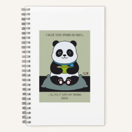 Funny Custom Sarcastic Panda Opinion Coworker Gift Notizbuch