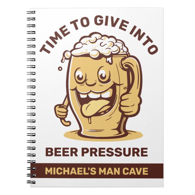 Funny Custom Text Beer Notizblock (Vorderseite)