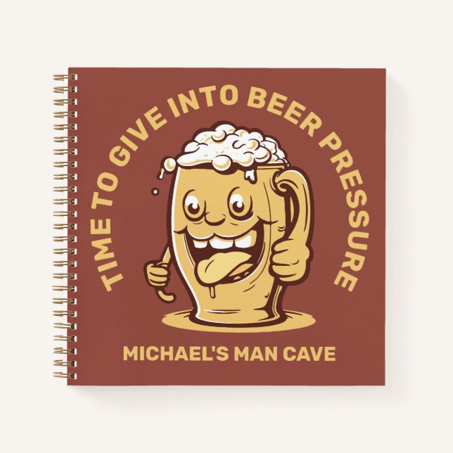 Funny Custom Text Beer Notizbuch (Vorderseite)