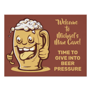 Funny Custom Text Beer Poster