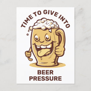 Funny Custom Text Beer Postkarte