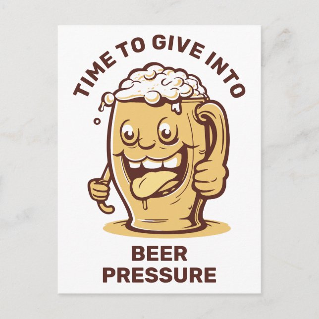 Funny Custom Text Beer Postkarte (Vorderseite)