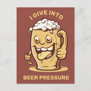 Funny Custom Text Beer Postkarte