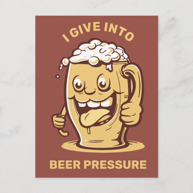 Funny Custom Text Beer Postkarte (Vorderseite)